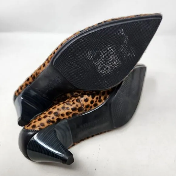 HISPANITAS Calf Hair Cheetah Print Kitten Heels Size 36