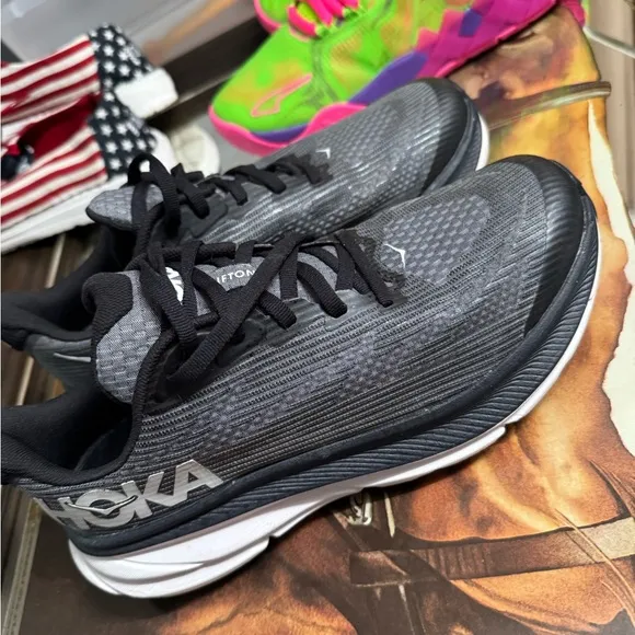 HOKA Black and Gray Running Shoes