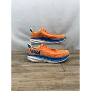 Hoka Clifton Running Shoes Cushioning Lightweight Orange Blue Mens Size