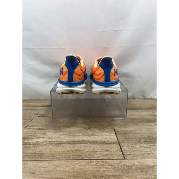 Hoka Clifton Running Shoes Cushioning Lightweight Orange Blue Mens Size