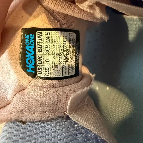 Hoka Mach 5 Running Shoes Lightweight Cushioned Athletic Sneakers 7.5