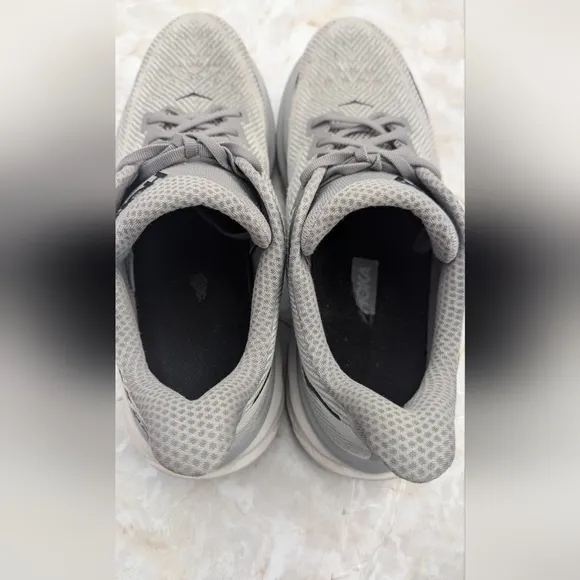 Hoka Man's Clifton 9 Running Shoes  Gray  Trainers Gym Shoes Size 11.5D