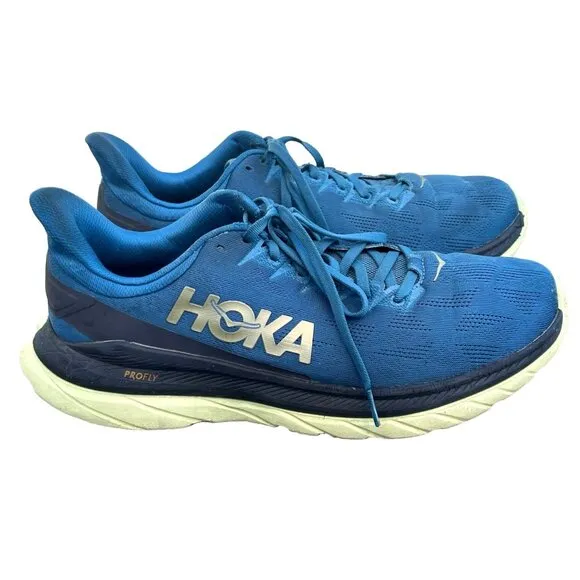 HOKA Mens 11 ONE ONE Mach 4 Pro Fly Running Shoes Jogging Sneakers Blue