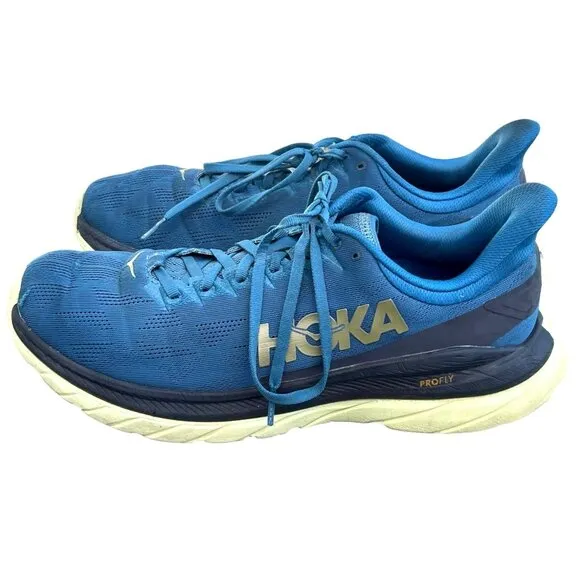 HOKA Mens 11 ONE ONE Mach 4 Pro Fly Running Shoes Jogging Sneakers Blue