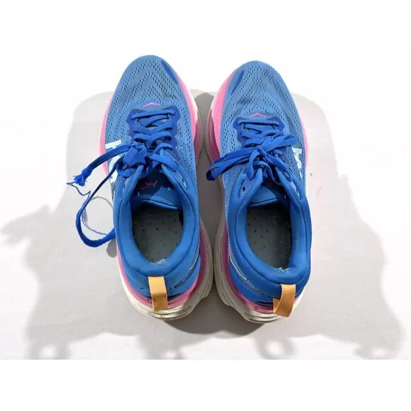 Hoka One Bondi 8 Womens Coastal Sky Road Running Hiking Sneakers Shoes Sz 9B