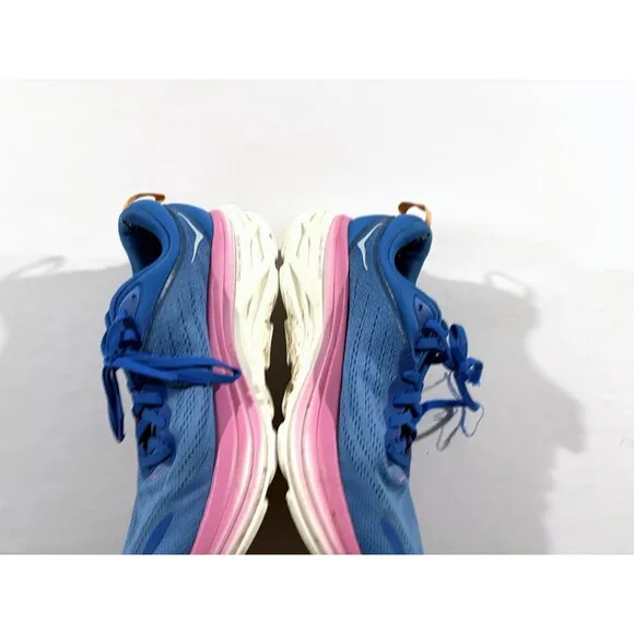 Hoka One Bondi 8 Womens Coastal Sky Road Running Hiking Sneakers Shoes Sz 9B