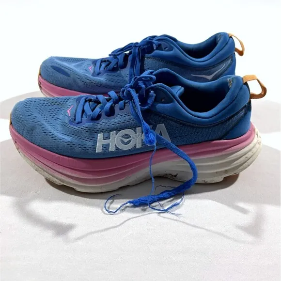 Hoka One Bondi 8 Womens Coastal Sky Road Running Hiking Sneakers Shoes Sz 9B