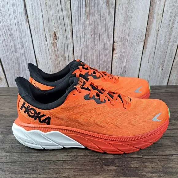 Hoka One One Arahi 6 Running Shoes Men's Sz 9.5 D Flame Black (VGC)