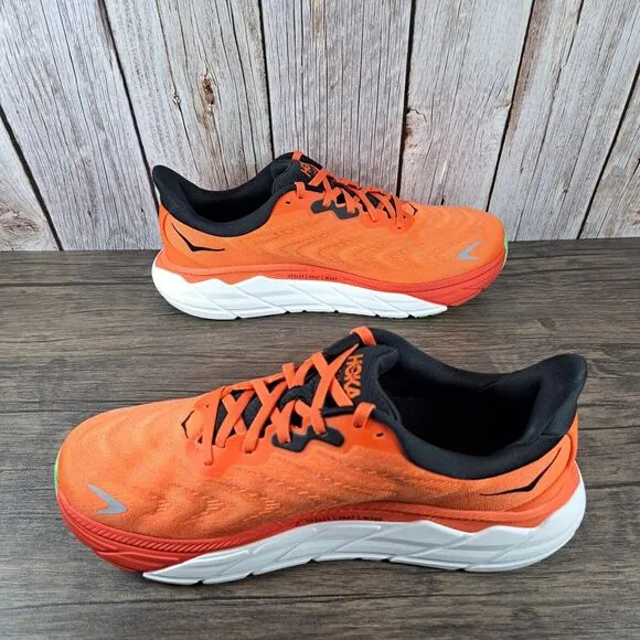 Hoka One One Arahi 6 Running Shoes Men's Sz 9.5 D Flame Black (VGC)