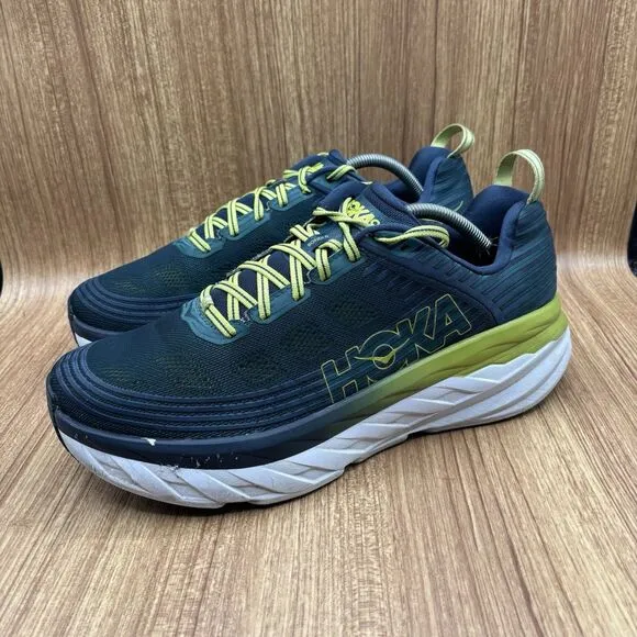 Hoka One One Bondi 6 Road Running Sneakers Trainers Shoes Deep Teal Men’s 11.5