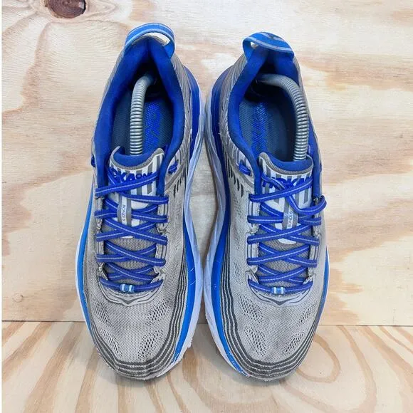 Hoka One One - Bondi 6 - Running Shoes - Gray/Blue - Men's - 9.5 - 1019269 VBFG