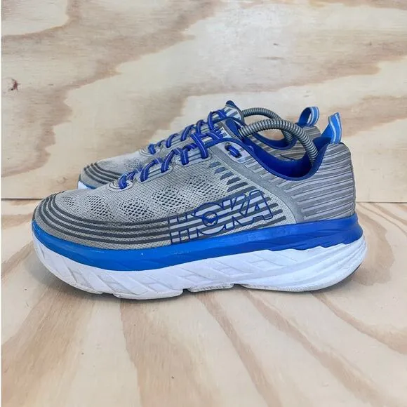 Hoka One One - Bondi 6 - Running Shoes - Gray/Blue - Men's - 9.5 - 1019269 VBFG
