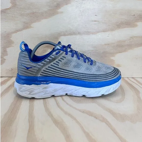 Hoka One One - Bondi 6 - Running Shoes - Gray/Blue - Men's - 9.5 - 1019269 VBFG