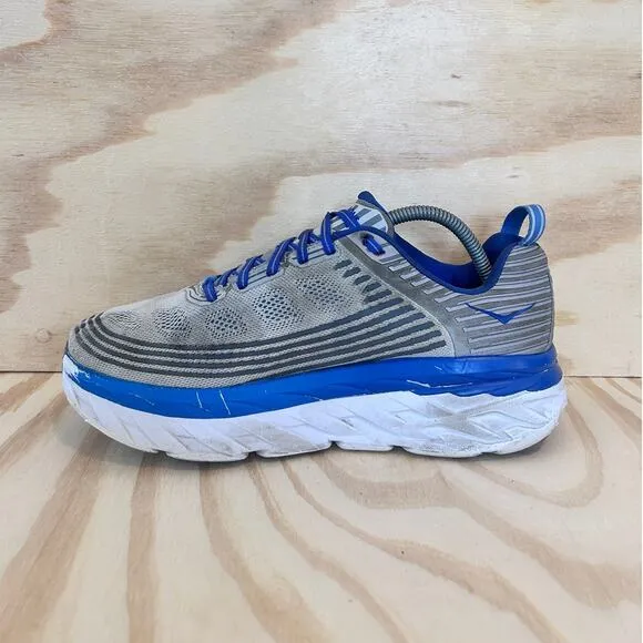 Hoka One One - Bondi 6 - Running Shoes - Gray/Blue - Men's - 9.5 - 1019269 VBFG