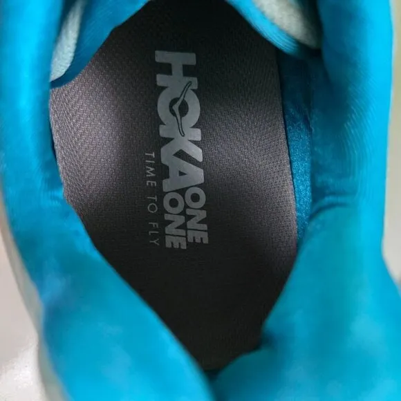 Hoka One One Bondi 6 Teal Blue Running Shoes Size 11 F27219L