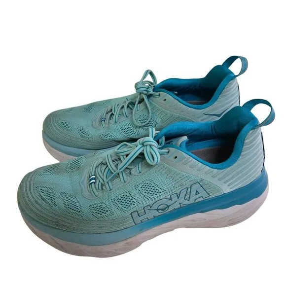 Hoka One One Bondi 6 Teal Blue Running Shoes Size 11 F27219L