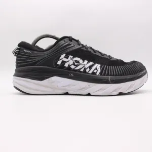 Hoka One One Bondi 7 Mens Size 10.5 Black Running Shoes Sneakers 1110518 BWHT