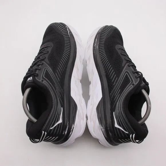 Hoka One One Bondi 7 Mens Size 10.5 Black Running Shoes Sneakers 1110518 BWHT