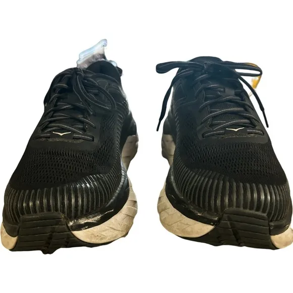 Hoka One One Bondi 7 Size 10.5 Black/White Running Shoes