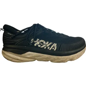 Hoka One One Bondi 7 Size 10.5 Black/White Running Shoes