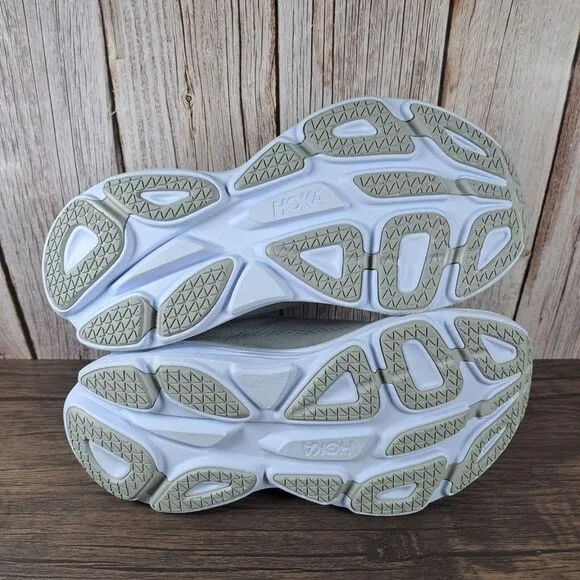 Hoka One One Bondi 8 Running Shoes Women's Sz 9 B Harbor Mist Lunar Rock (VGC)