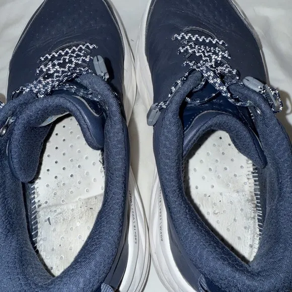 Hoka One One Bondi SR Mens 12  2E  Shoes Blue Running Sneaker Slip Resistant