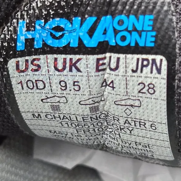 Hoka One One Challenger ATR 6 Running Shoes Men's Road Trail Sneaker Athletic 10