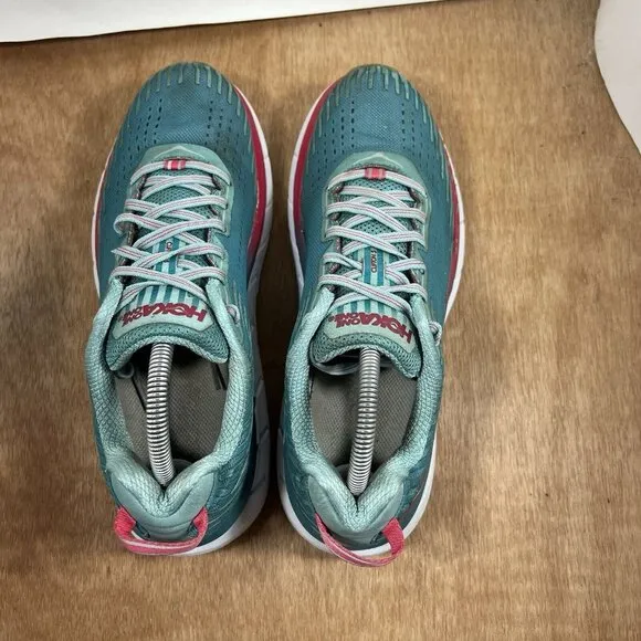 Hoka One One Clifton 5 Women's Size 10 Blue Green Running Shoes