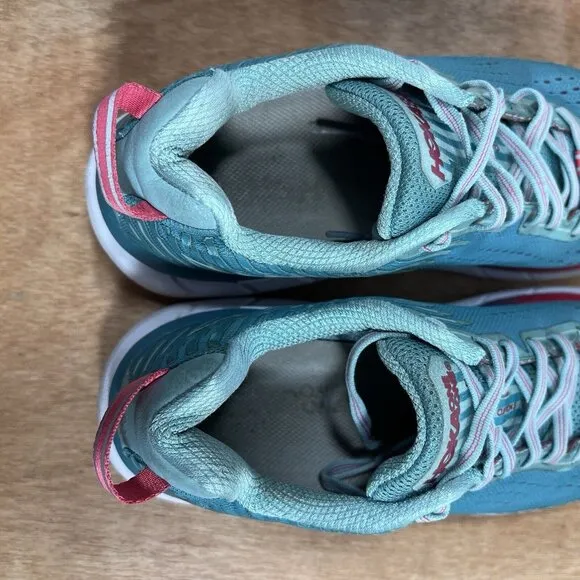 Hoka One One Clifton 5 Women's Size 10 Blue Green Running Shoes