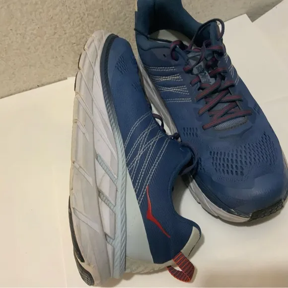 Hoka One One Clifton 6 Mens Size 9.5 Running Shoes Sneakers Blue 1102872
