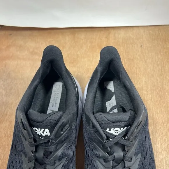 Hoka One One Clifton 8 Men Size 11.5 Black  Running Jogging Shoes