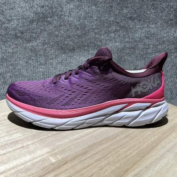 Hoka One One Clifton 8 Women's 11 B 1119394 GWBY Purple Running Shoes Sneaker