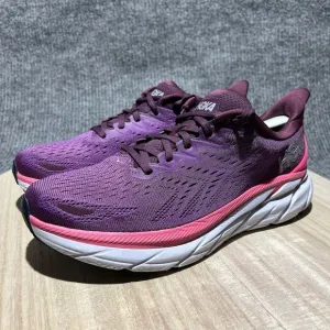 Hoka One One Clifton 8 Women's 11 B 1119394 GWBY Purple Running Shoes Sneaker
