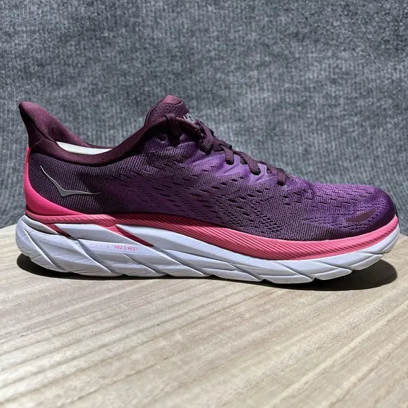 Hoka One One Clifton 8 Women's 11 B 1119394 GWBY Purple Running Shoes Sneaker