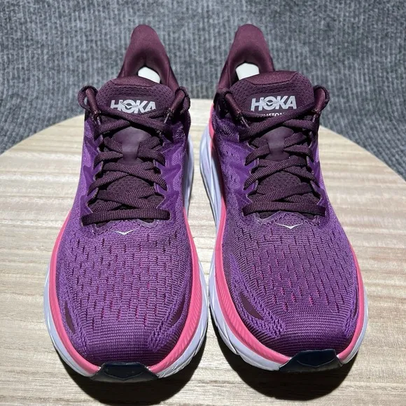 Hoka One One Clifton 8 Women's 11 B 1119394 GWBY Purple Running Shoes Sneaker