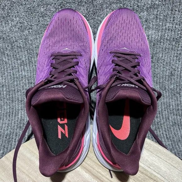 Hoka One One Clifton 8 Women's 11 B 1119394 GWBY Purple Running Shoes Sneaker