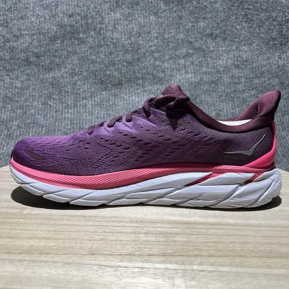 Hoka One One Clifton 8 Women's 11 B 1119394 GWBY Purple Running Shoes Sneaker