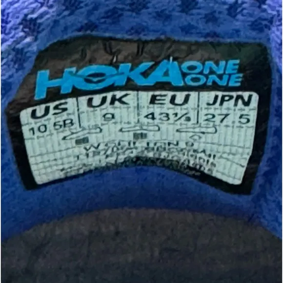 Hoka One One Clifton 9 Bellwether Blue Athletic Road Running Shoes Womens 10.5 B