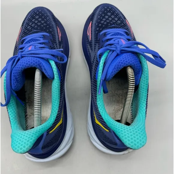 Hoka One One Clifton 9 Bellwether Blue Athletic Road Running Shoes Womens 10.5 B