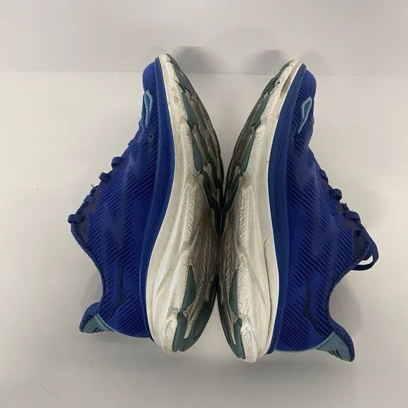 Hoka One One Clifton 9 Womens Size 7B Blue Athletic Running Shoes 3654