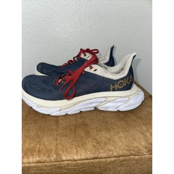 Hoka‎ One One Clifton Edge Running Shoes Womens Size 9  Navy Blue Athletic