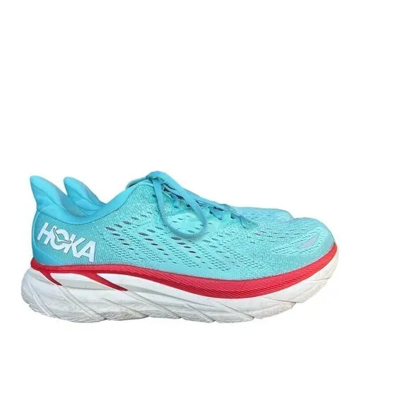 Hoka One One Clifton Women’s Blue Running Athletic Shoes size 10.5B