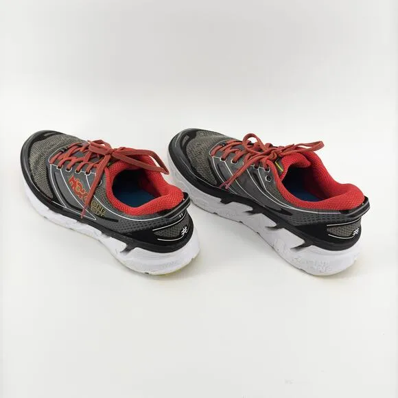 Hoka One One Conquest 3 Road Running Shoes Men’s 9.5 Black/Red Athletic Sneakers