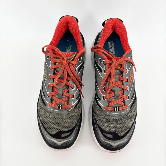 Hoka One One Conquest 3 Road Running Shoes Men’s 9.5 Black/Red Athletic Sneakers