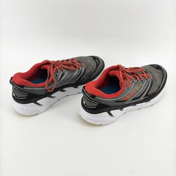Hoka One One Conquest 3 Road Running Shoes Men’s 9.5 Black/Red Athletic Sneakers