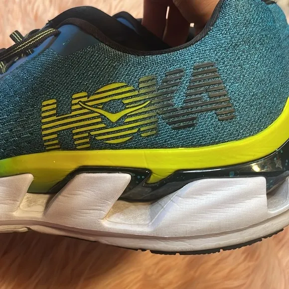 Hoka One One Elevon Running Shoes Mens Sz 14 Caribbean Sea Black