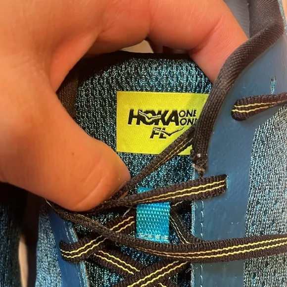 Hoka One One Elevon Running Shoes Mens Sz 14 Caribbean Sea Black