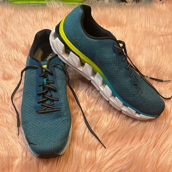 Hoka One One Elevon Running Shoes Mens Sz 14 Caribbean Sea Black