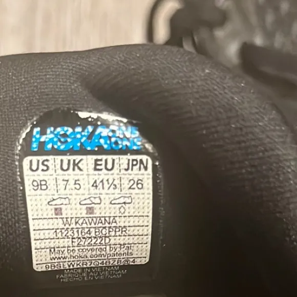 Hoka One One Kawana Black and Bronze Shoes
