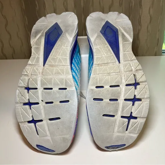 Hoka One One Mach 5 Men's 11 B Running Shoes White Scuba Blue 1127894-WSBB